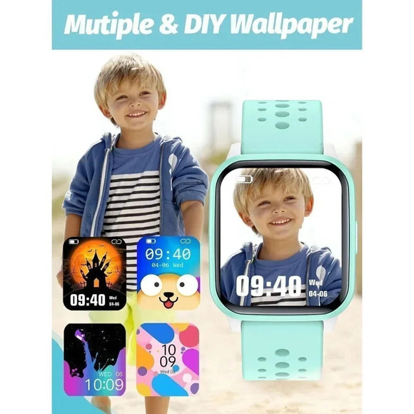 Butele Kids Smart Watch Smart Watch for  Kids Game Smart Watch Gifts- Green - Picture 6 of 16